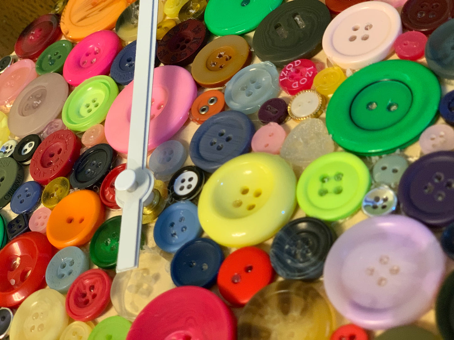 wallnut hallow in natural color and colorful buttons