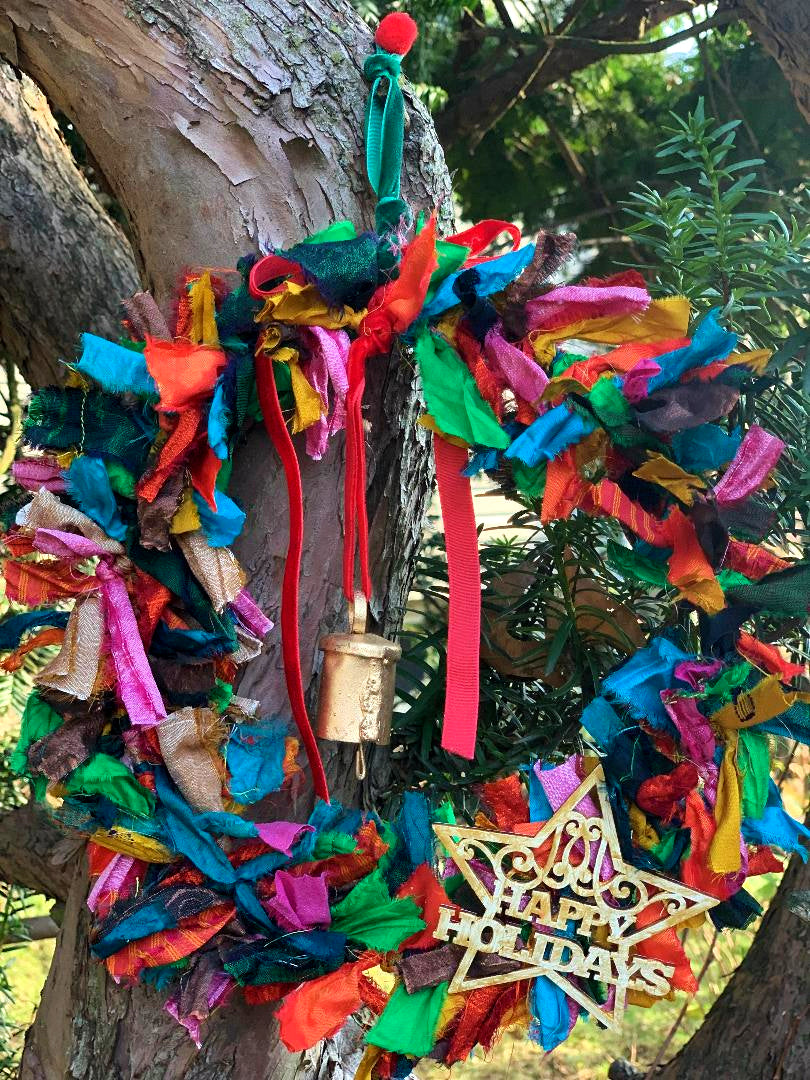 My crazy, colorful wreath